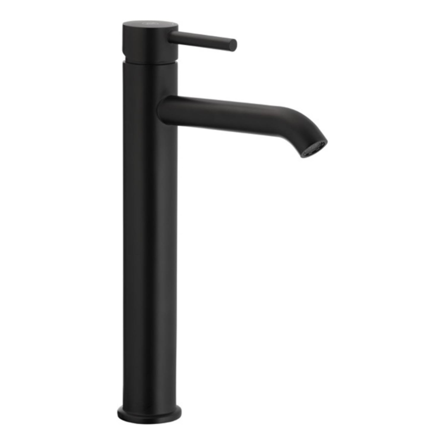 KFA Armatura 5032-612-81 - Slavina za umivaonik + odvod s preljevom MOZA 33 cm mat crna