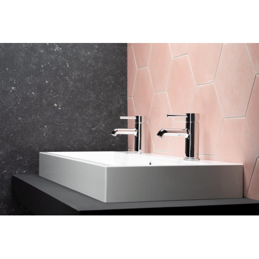 KFA Armatura 5032-815-00 - Slavina za umivaonik + odvod s preljevom MOZA 15,2 cm sjajni krom