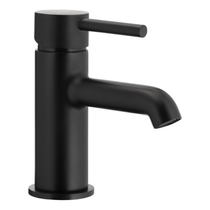 KFA Armatura 5032-815-81 - Slavina za umivaonik + odvod s preljevom MOZA 15,2 cm mat crna