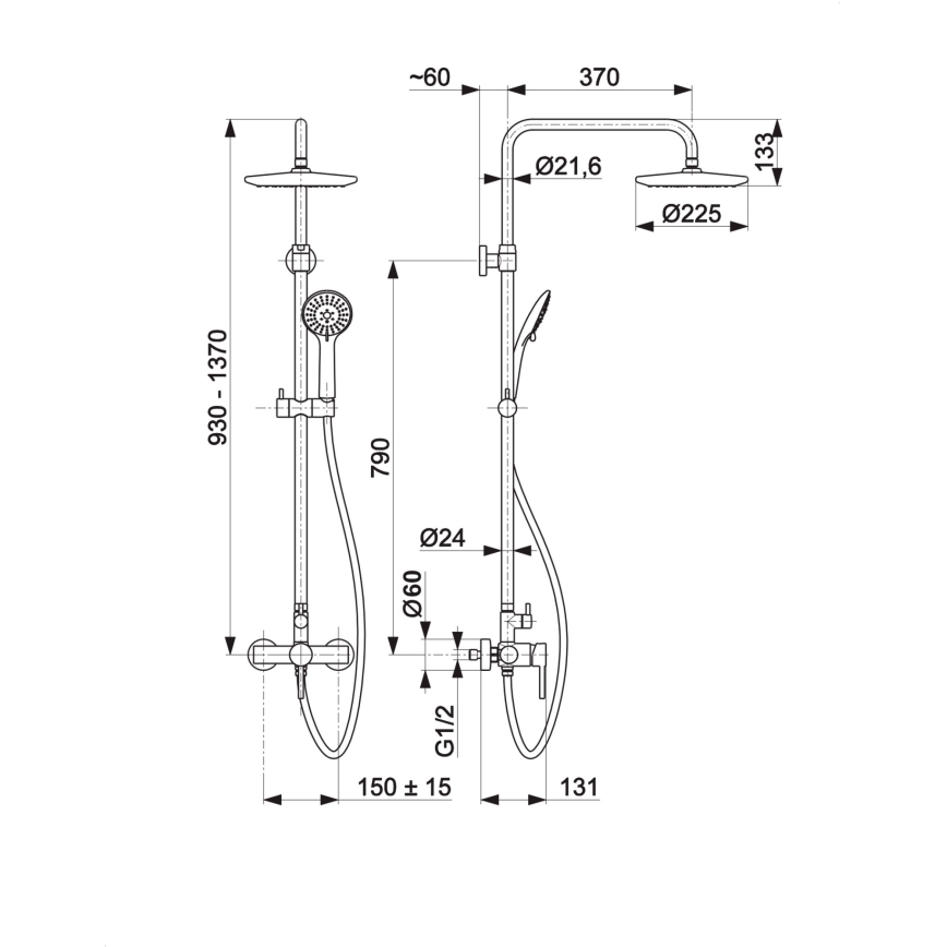 KFA Armatura 5036-910-81 - Tuš set s baterijom MOZA mesing/mat crna