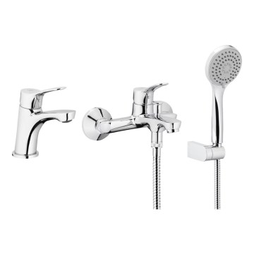 KFA Armatura 5241-003-00 - Set za kadu s baterijom + slavina za umivaonik MORRIS sjajni krom