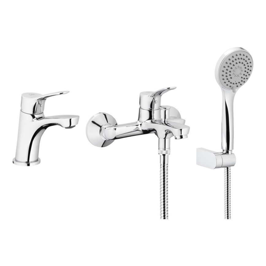 KFA Armatura 5241-003-00 - Set za kadu s baterijom + slavina za umivaonik MORRIS sjajni krom