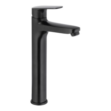 KFA Armatura 5552-712-81 - Slavina za umivaonik + odvod s preljevom OTAVA 30,2 cm mat crna