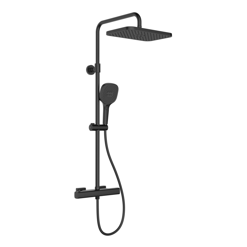 KFA Armatura 5756-910-81 - Sada za tuš s termostatskom miješalicom MALAGA crna