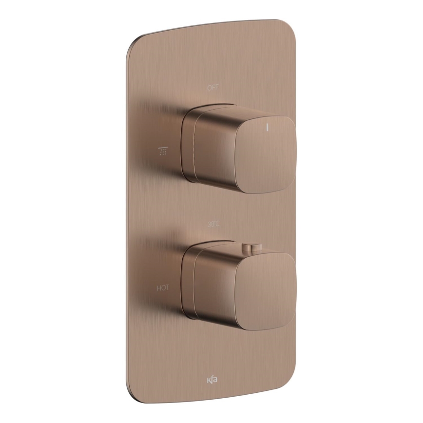 KFA Armatura 5759-001-34 - Termostatska tuš miješalica za podžbuknu ugradnju MALAGA ružičasto zlato