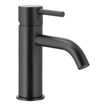 KFA Armatura 5822-815-81 - Slavina za umivaonik + odvod NEDA 16,5 cm mesing/mat crna