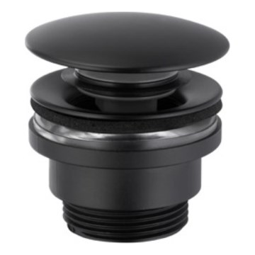 KFA Armatura 660-310-81 - Odljev za umivaonik CLICK-CLACK promjera 6,6 cm mesing/mat crna