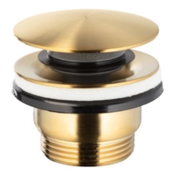 KFA Armatura 660-320-31 - Click-Clack odvod umivaonika promjera 6,6 cm od nehrđajućeg čelika/brušeno zlato