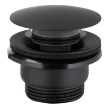 KFA Armatura 660-320-81 - Slavina za umivaonik CLICK-CLACK promjera 6,6 cm od nehrđajućeg čelika/mat crna