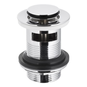 KFA Armatura 660-354-00 - Odljev za umivaonik s preljevom CLICK-CLACK promjera 6,2 cm sjajni krom