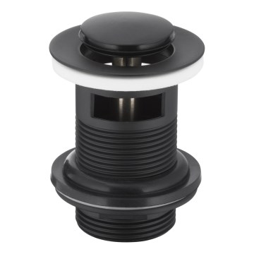 KFA Armatura 660-354-81 - Slavina za umivaonik s preljevom CLICK-CLACK promjera 6,2 cm mesing/mat crna