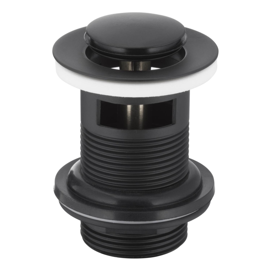 KFA Armatura 660-354-81 - Slavina za umivaonik s preljevom CLICK-CLACK promjera 6,2 cm mesing/mat crna
