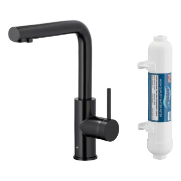 KFA Armatura 6623-912-81 - Slavina za filtriranu vodu DUERO PURE nehrđajući čelik/mat crna + filter