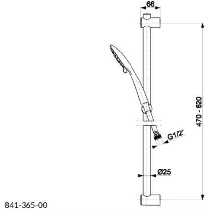 KFA Armatura 841-365-81 - Tuš set MOZA mesing/mat crna