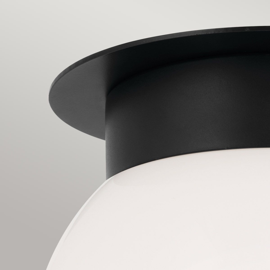 Kichler - Stropna svjetiljka ALBERS 1xE27/40W/230V promjer 20,3 cm crna