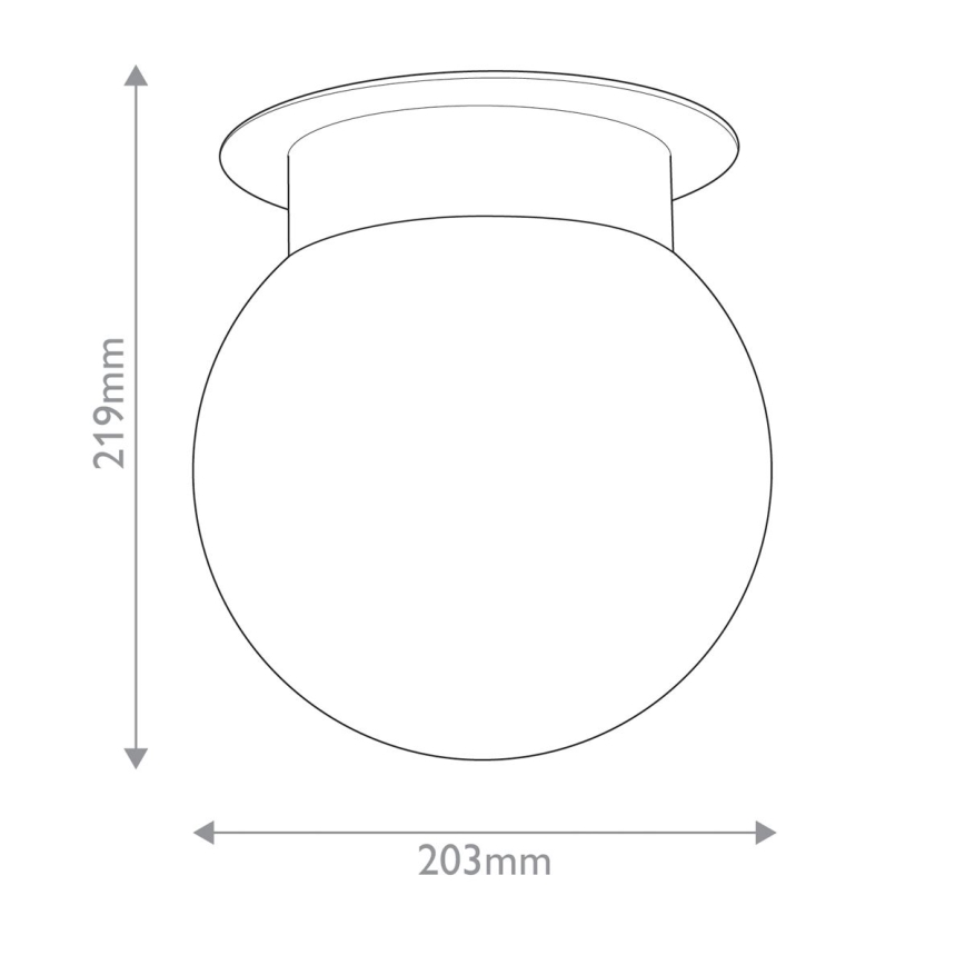Kichler - Stropna svjetiljka ALBERS 1xE27/40W/230V promjer 20,3 cm crna