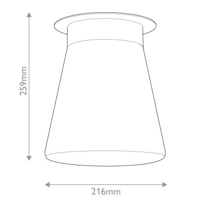 Kichler - Stropna svjetiljka ALBERS 1xE27/40W/230V Ø 21,6 cm brončana