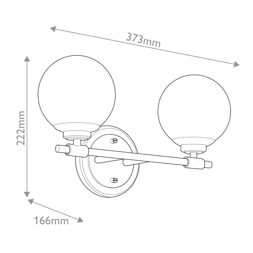 Kichler - LED Zidna svjetiljka za kupaonicu BENNO 2xG9/3W/230V IP44 mesing