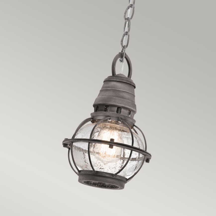Kichler - Vanjski luster na lancu BRIDGE POINT 1xE27/60W/230V IP44