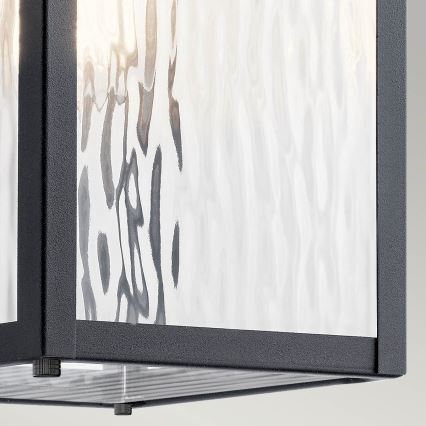 Kichler - Vanjska zidna svjetiljka CAPPANNA 1xE27/60W/230V IP44 crna