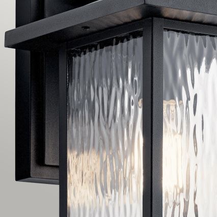Kichler - Vanjska zidna svjetiljka CAPPANNA 1xE27/60W/230V IP44 crna