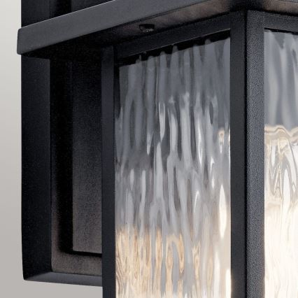 Kichler - Vanjska zidna svjetiljka CAPPANNA 1xE27/60W/230V IP44 crna