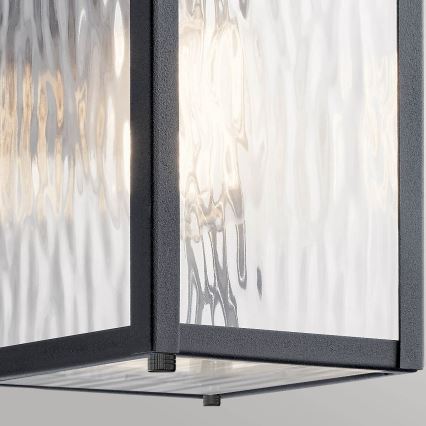 Kichler - Vanjska zidna svjetiljka CAPPANNA 1xE27/60W/230V IP44 crna