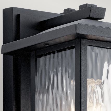Kichler - Vanjska zidna svjetiljka CAPPANNA 1xE27/60W/230V IP44 crna