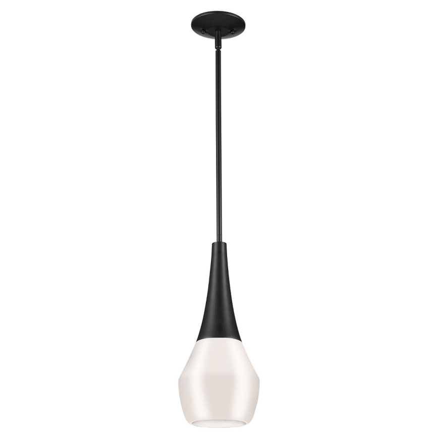 Kichler - Luster na šipci DEELA 1xE27/60W/230V ø 17,8 cm crna