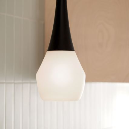 Kichler - Luster na šipci DEELA 1xE27/60W/230V ø 17,8 cm crna