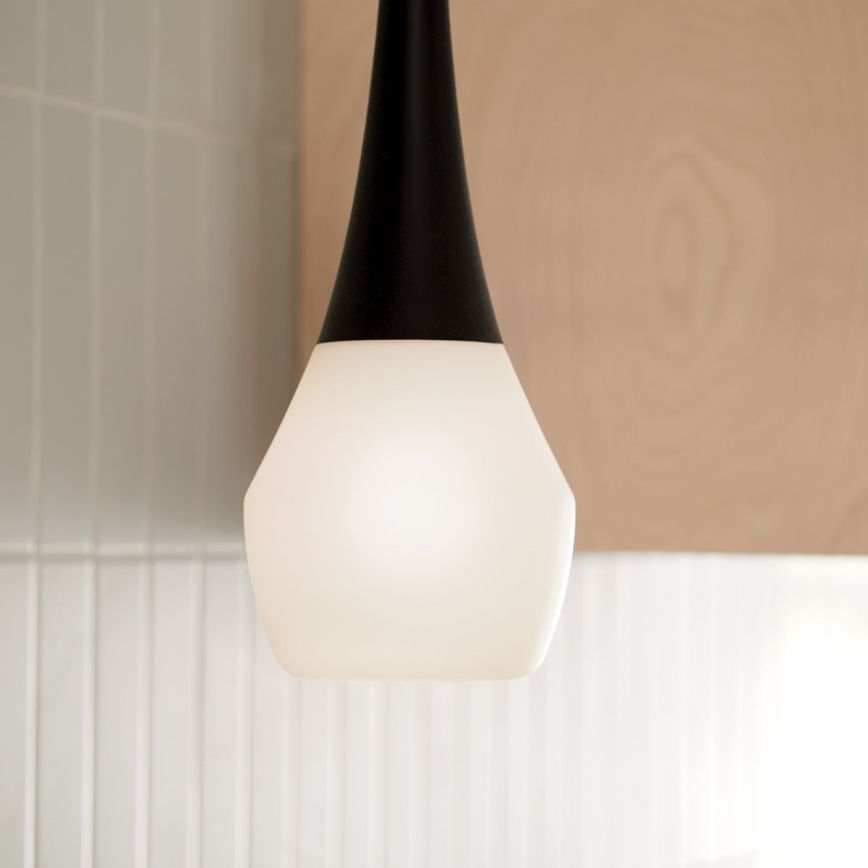 Kichler - Luster na šipci DEELA 1xE27/60W/230V ø 17,8 cm crna