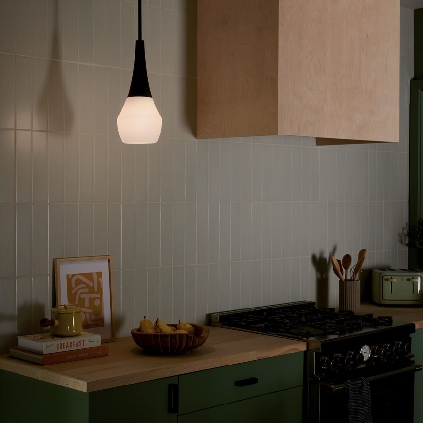 Kichler - Luster na šipci DEELA 1xE27/60W/230V ø 17,8 cm crna