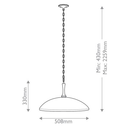 Kichler - Luster na lancu DELAROSA 1xE27/60W/230V crna/mesing