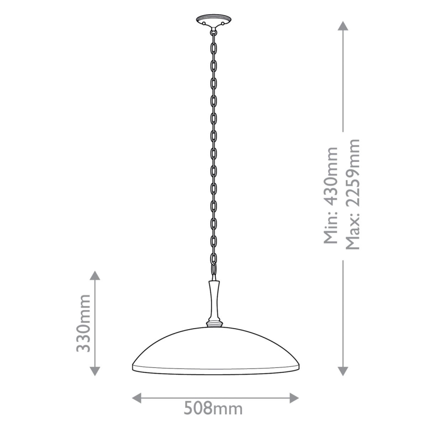 Kichler - Luster na lancu DELAROSA 1xE27/60W/230V crna/mesing