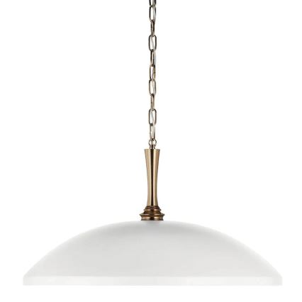 Kichler - Luster na lancu DELAROSA 1xE27/60W/230V bijela/mesing