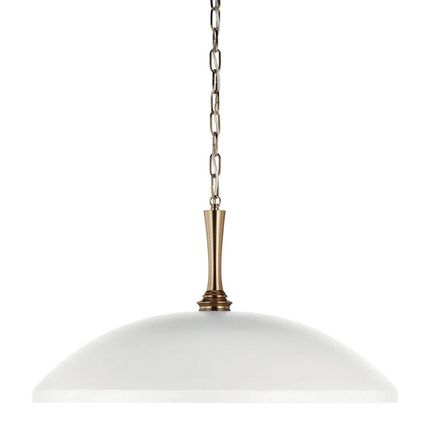 Kichler - Luster na lancu DELAROSA 1xE27/60W/230V bijela/mesing