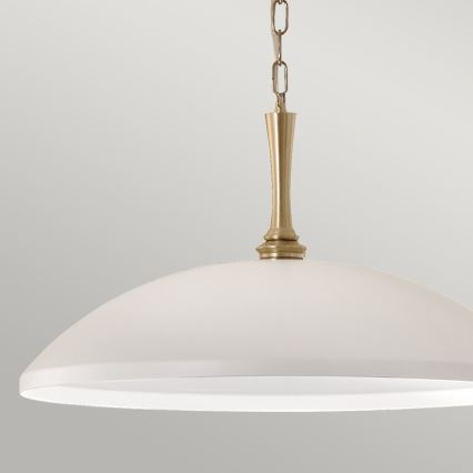 Kichler - Luster na lancu DELAROSA 1xE27/60W/230V bijela/mesing