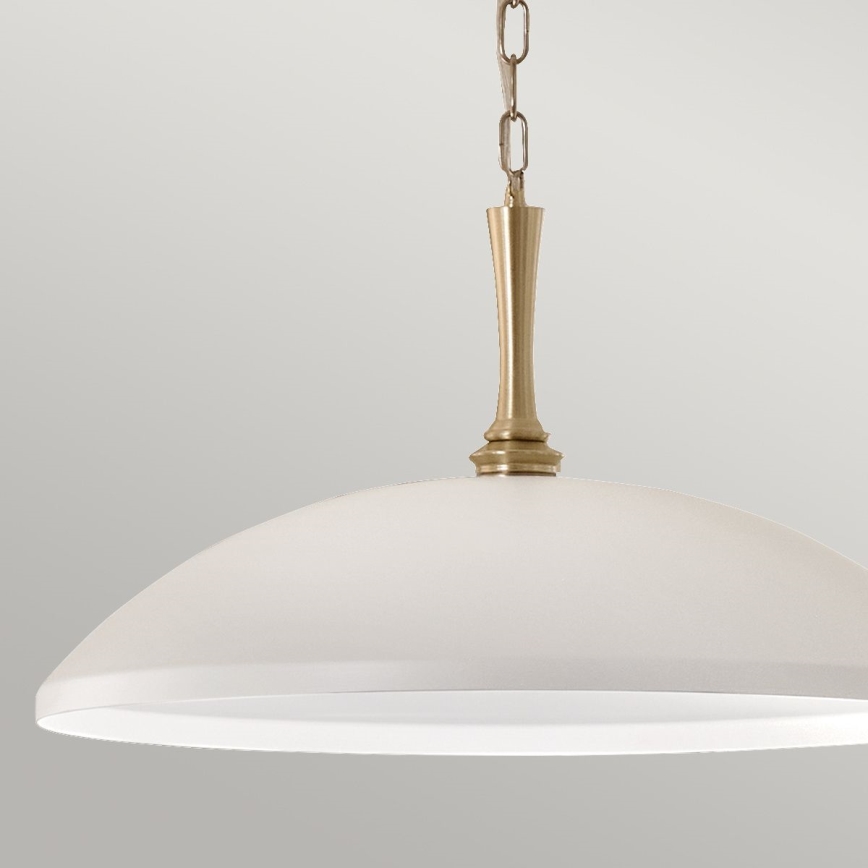 Kichler - Luster na lancu DELAROSA 1xE27/60W/230V bijela/mesing