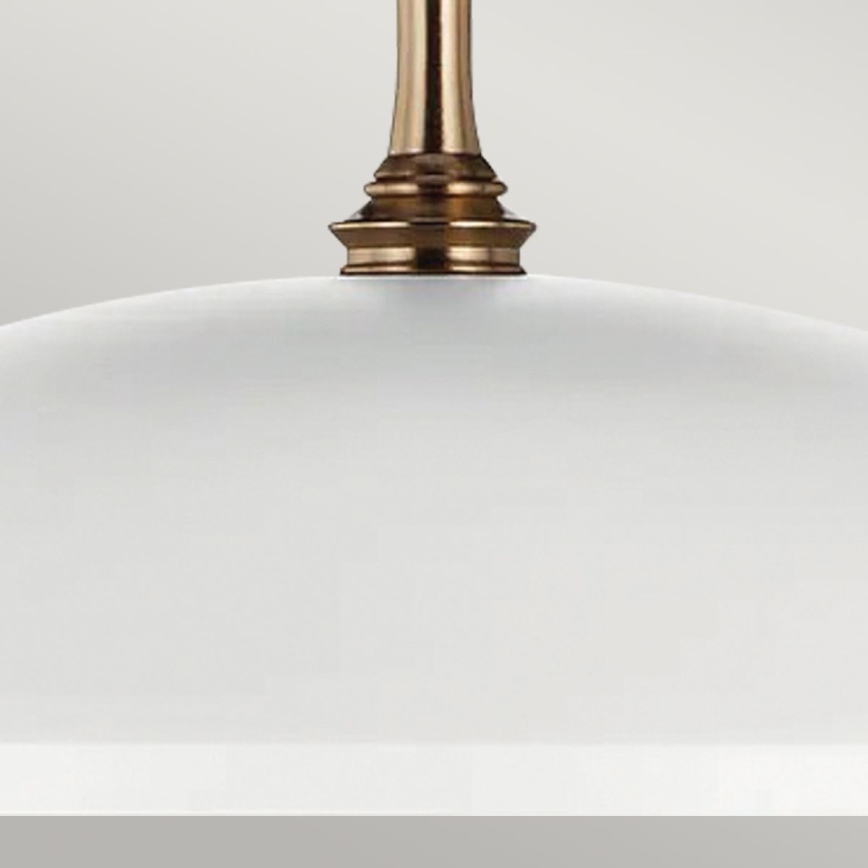 Kichler - Luster na lancu DELAROSA 1xE27/60W/230V bijela/mesing