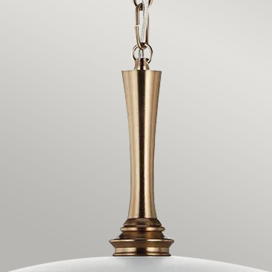 Kichler - Luster na lancu DELAROSA 1xE27/60W/230V bijela/mesing