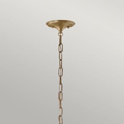 Kichler - Luster na lancu DELAROSA 1xE27/60W/230V bijela/mesing