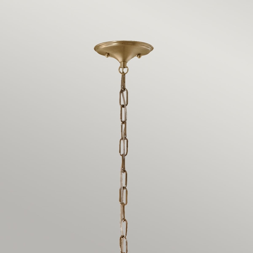 Kichler - Luster na lancu DELAROSA 1xE27/60W/230V bijela/mesing