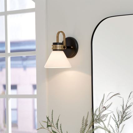 Kichler - LED Zidna lampa za kupaonicu FARUM 1xG9/3W/230V IP44 crna/mesing