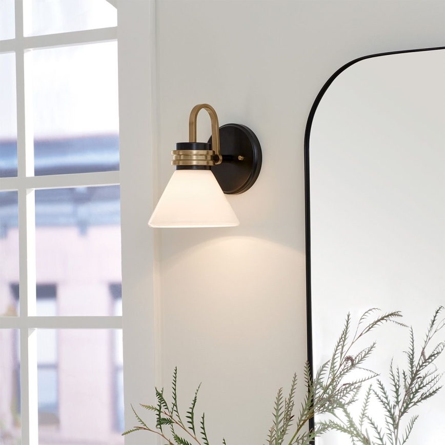 Kichler - LED Zidna lampa za kupaonicu FARUM 1xG9/3W/230V IP44 crna/mesing