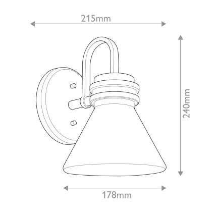 Kichler - LED Zidna lampa za kupaonicu FARUM 1xG9/3W/230V IP44 crna/mesing