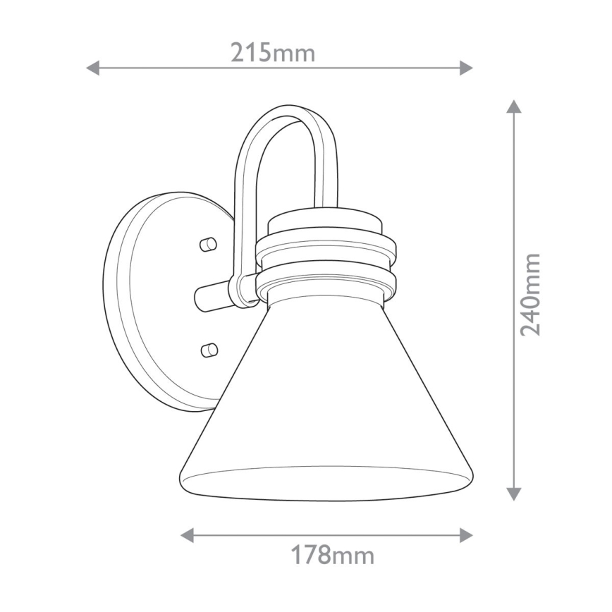 Kichler - LED Zidna lampa za kupaonicu FARUM 1xG9/3W/230V IP44 crna/mesing