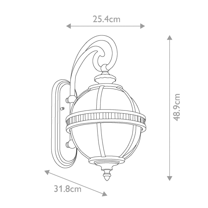 Kichler - Vanjska zidna svjetiljka HALLERON 2xE14/40W/230V IP44