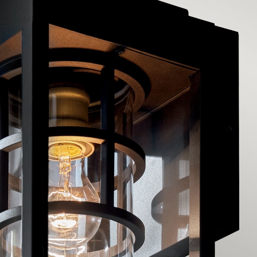 Kichler - Vanjska zidna svjetiljka HONE S 1xE27/60W/230V IP44 crna