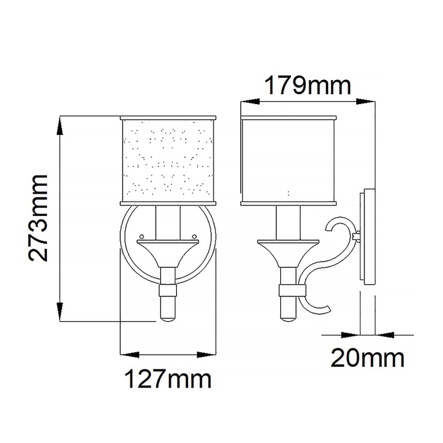 Kichler - Zidna svjetiljka LACEY 1xE14/40W/230V matni krom