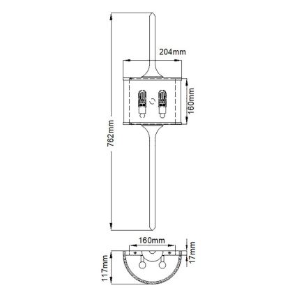 Kichler - LED Zidna svjetiljka za kupaonicu 2xG9/3,5W/230V IP44